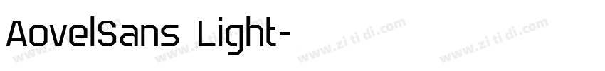AovelSans Light字体转换